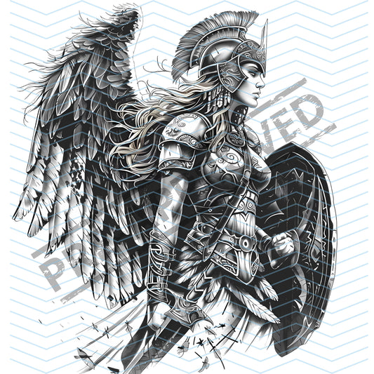 Valkyrie Angel Tattoo Design [ Digital Download ]