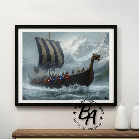 Viking Ship Wall Art {Digital Download}