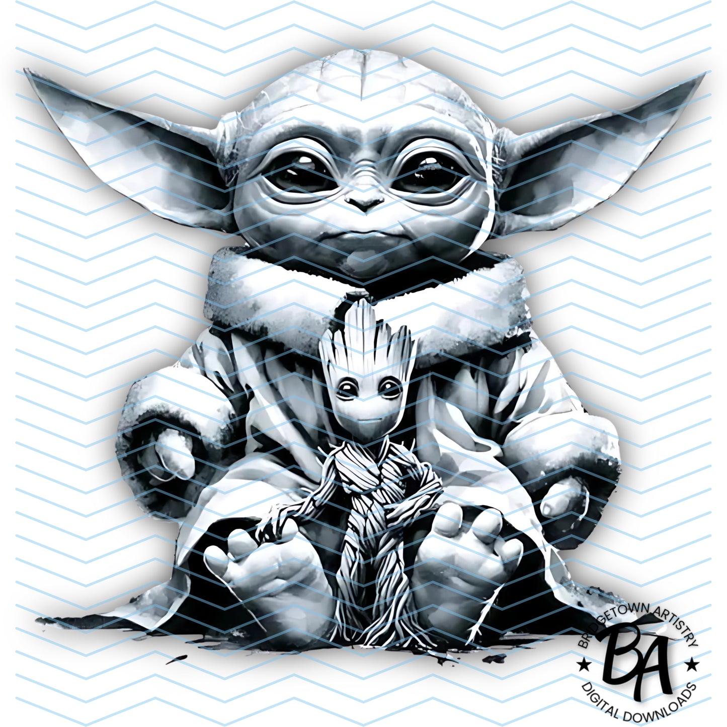 Yoda & Groot Tattoo Design [ Digital Download ]