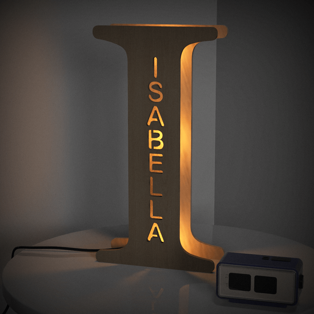 Personalized Wooden Letter Lamp – A Unique Night Light for Any Name