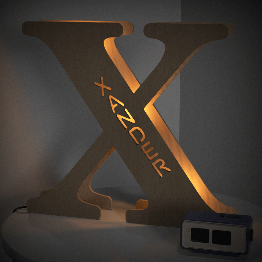 Personalized Wooden Letter Lamp – A Unique Night Light for Any Name