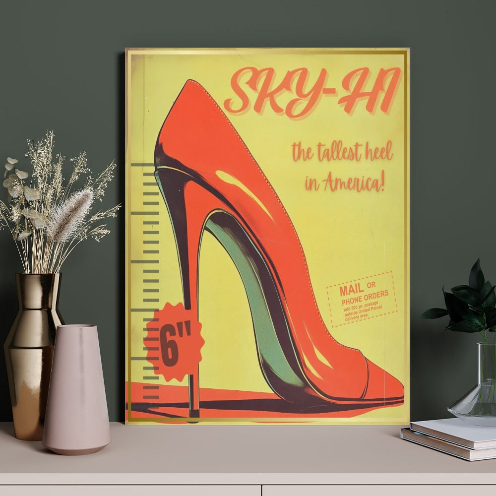 Sky-Hi Canvas Wall Art – Celebrate America’s Biggest High Heel