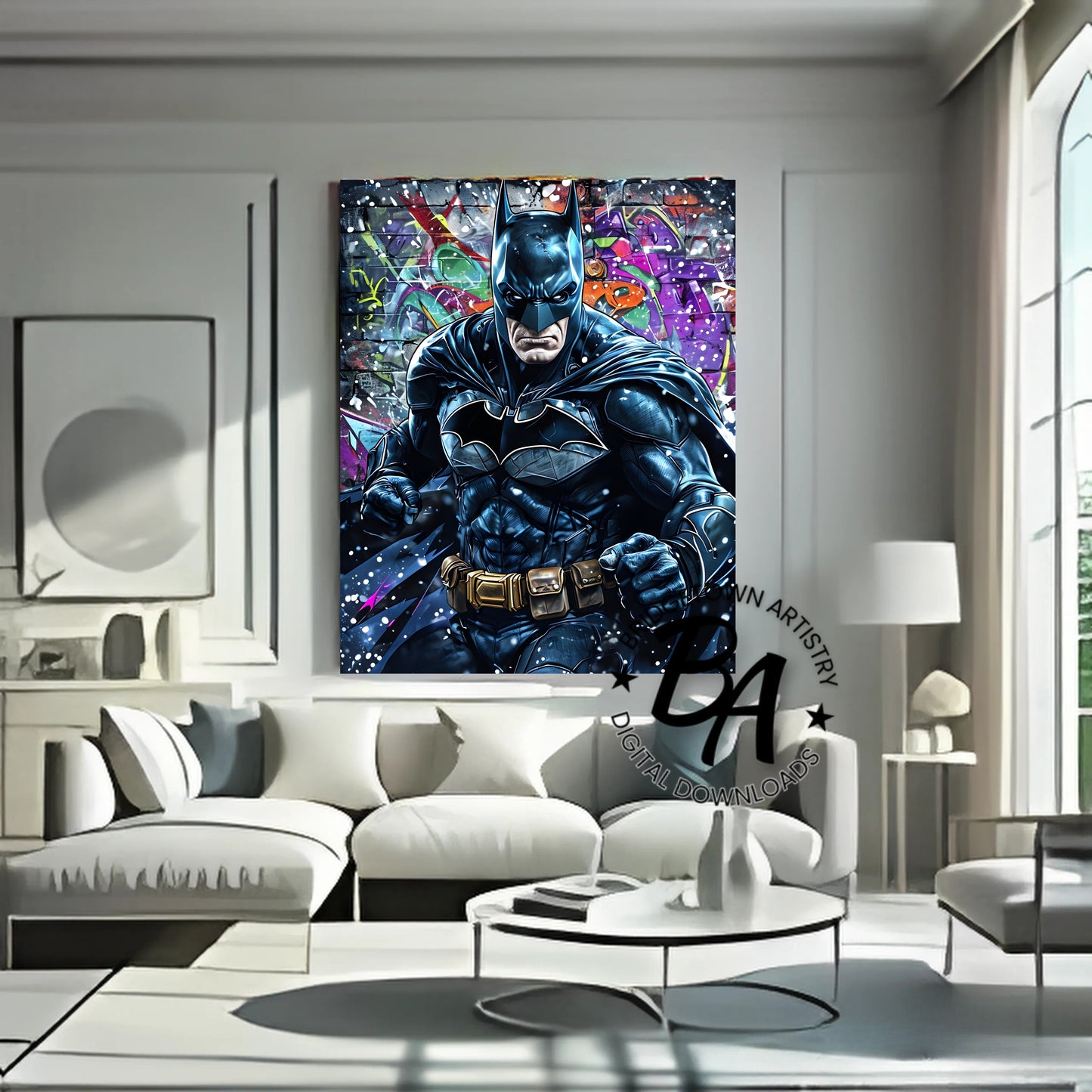 Bat-Man Graffiti Street Wall Art {Digital Download}