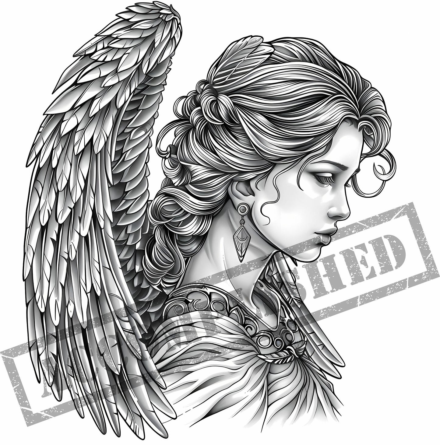 Angel Tattoo Design [ Digital Download ]