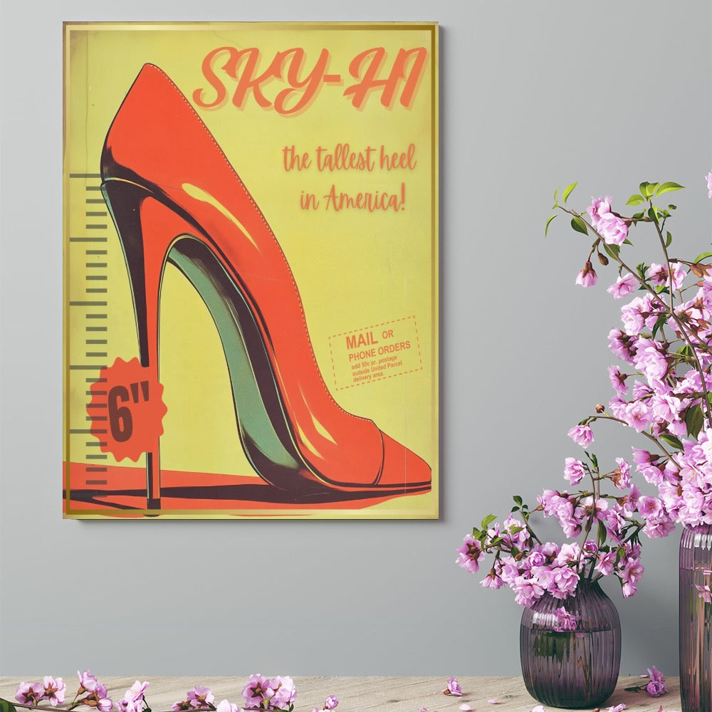 Sky-Hi Canvas Wall Art – Celebrate America’s Biggest High Heel