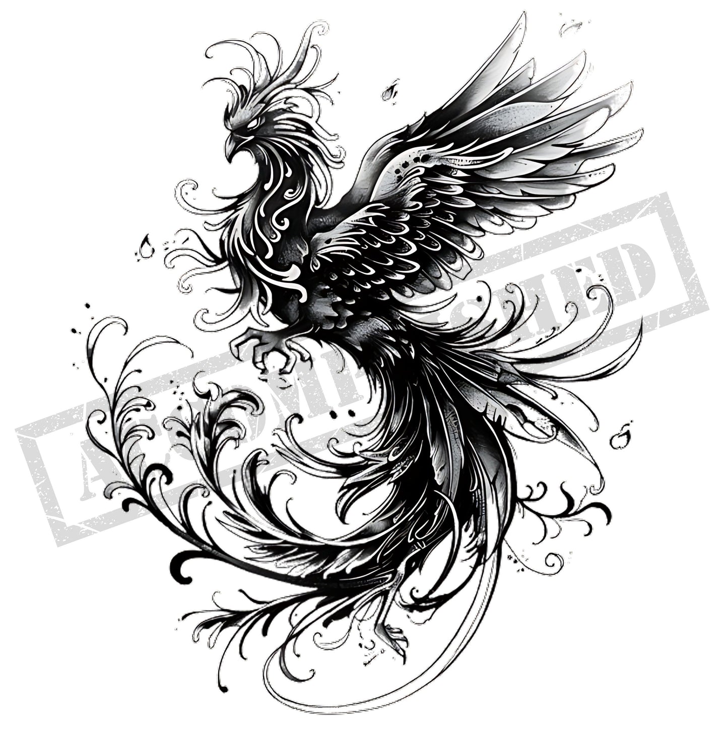 Phoenix Tattoo Design [ Digital Download ]