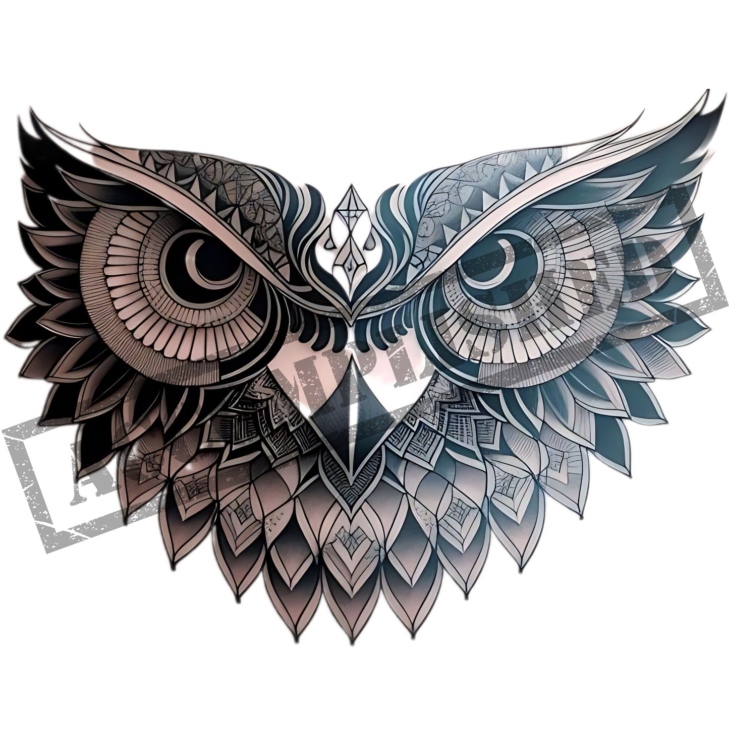 Owl  Geometric Tattoo Design [ Digital Download ] - Bridgetown Artistry