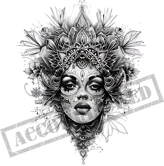 Woman Tattoo Design [ Digital Download ] - Bridgetown Artistry