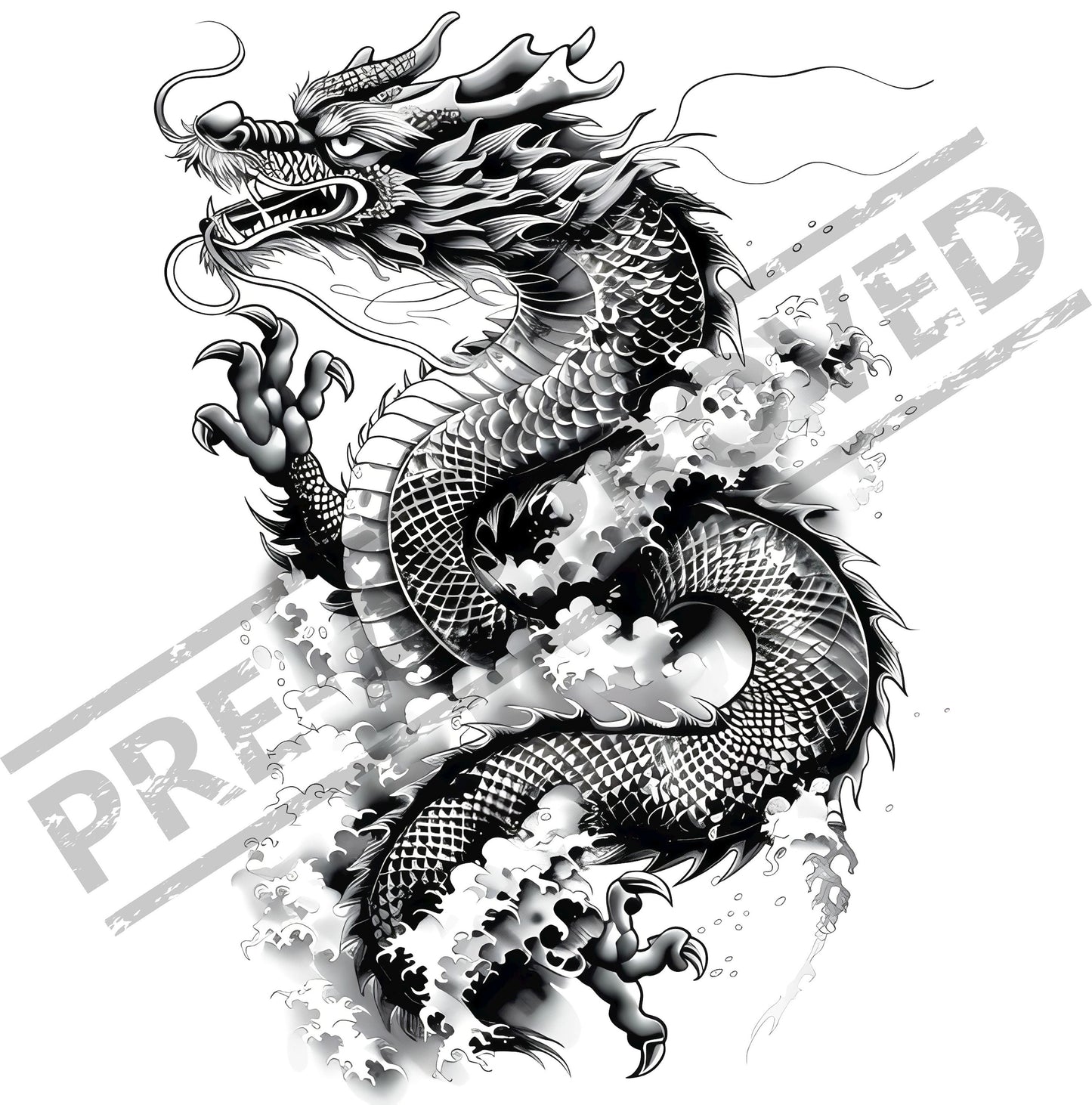 Dragon Tattoo Design [ Digital Download ] - Bridgetown Artistry