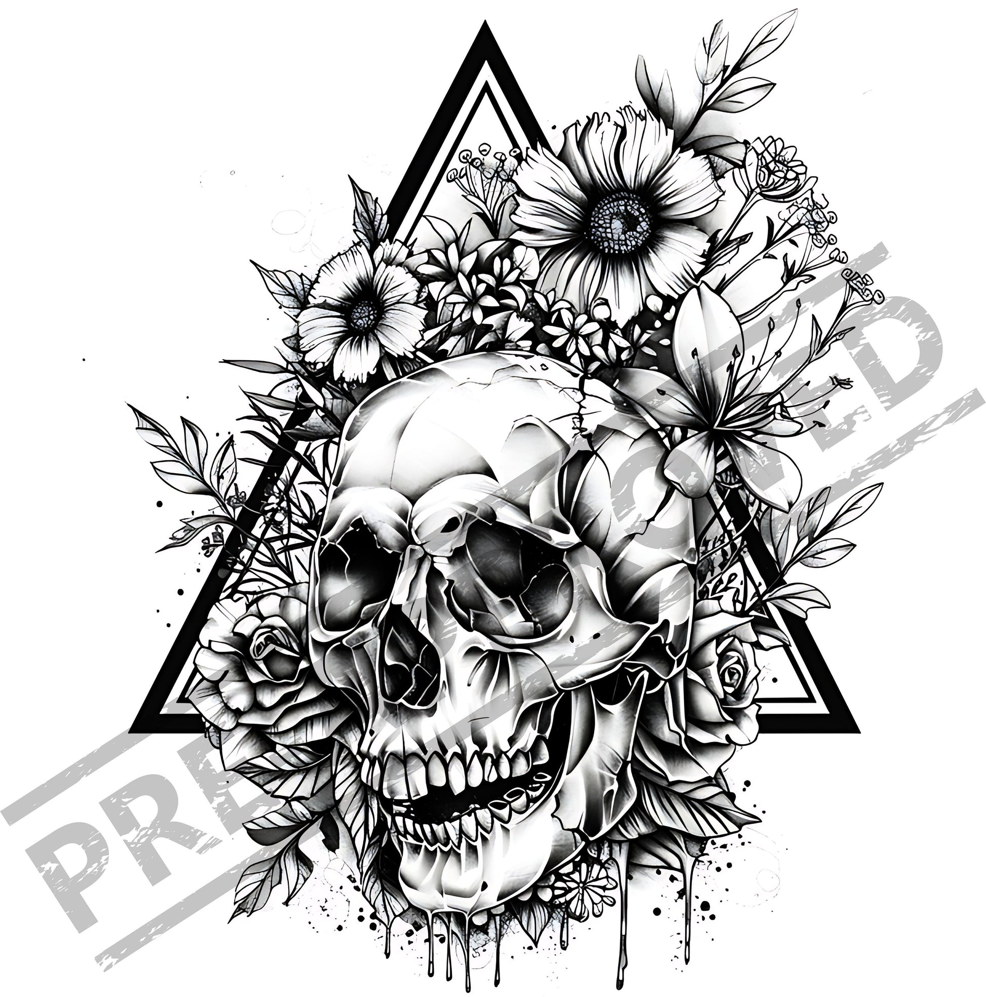 Skull & Flowers [ Digital Download ] - Bridgetown Artistry