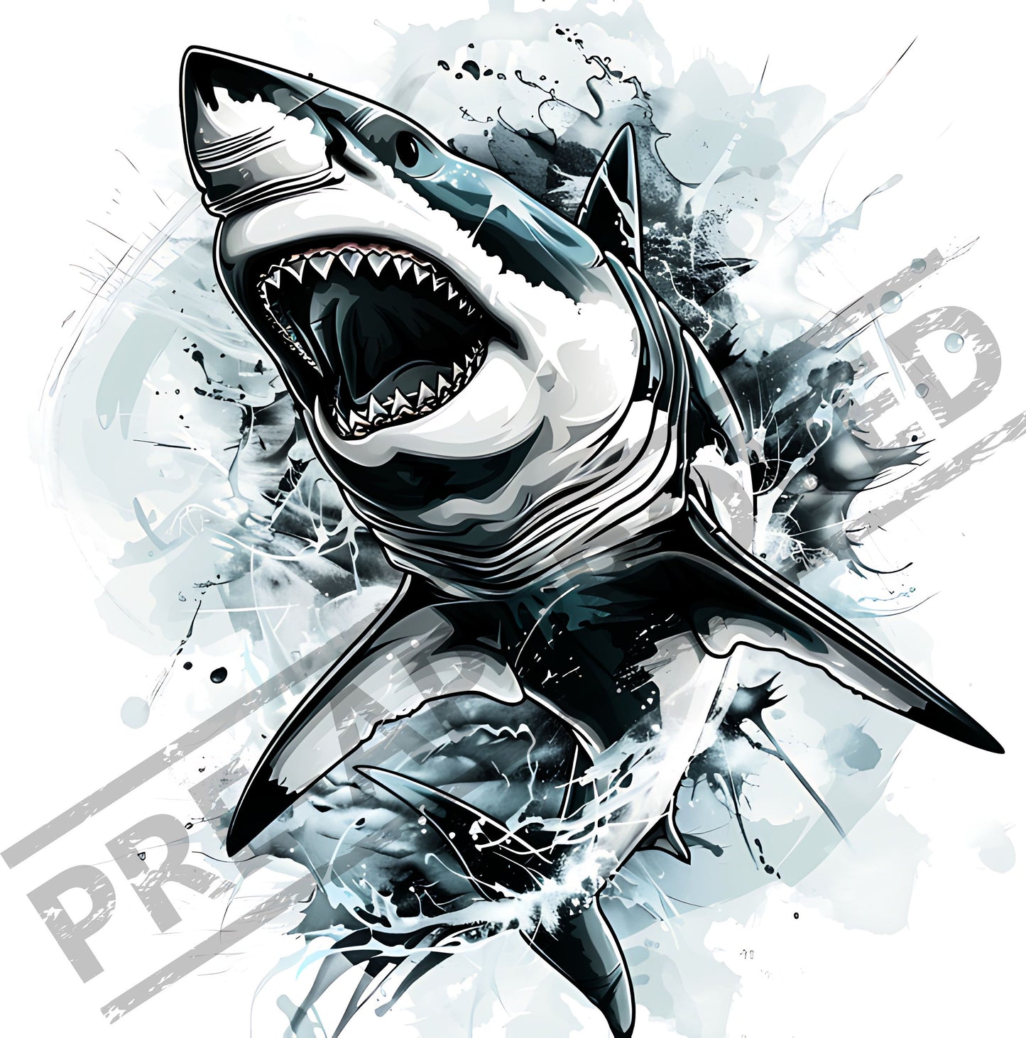 Shark Tattoo Design  3D [ Digital Download ]