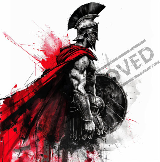 Spartan Warrior Tattoo Design [ Digital Download ]