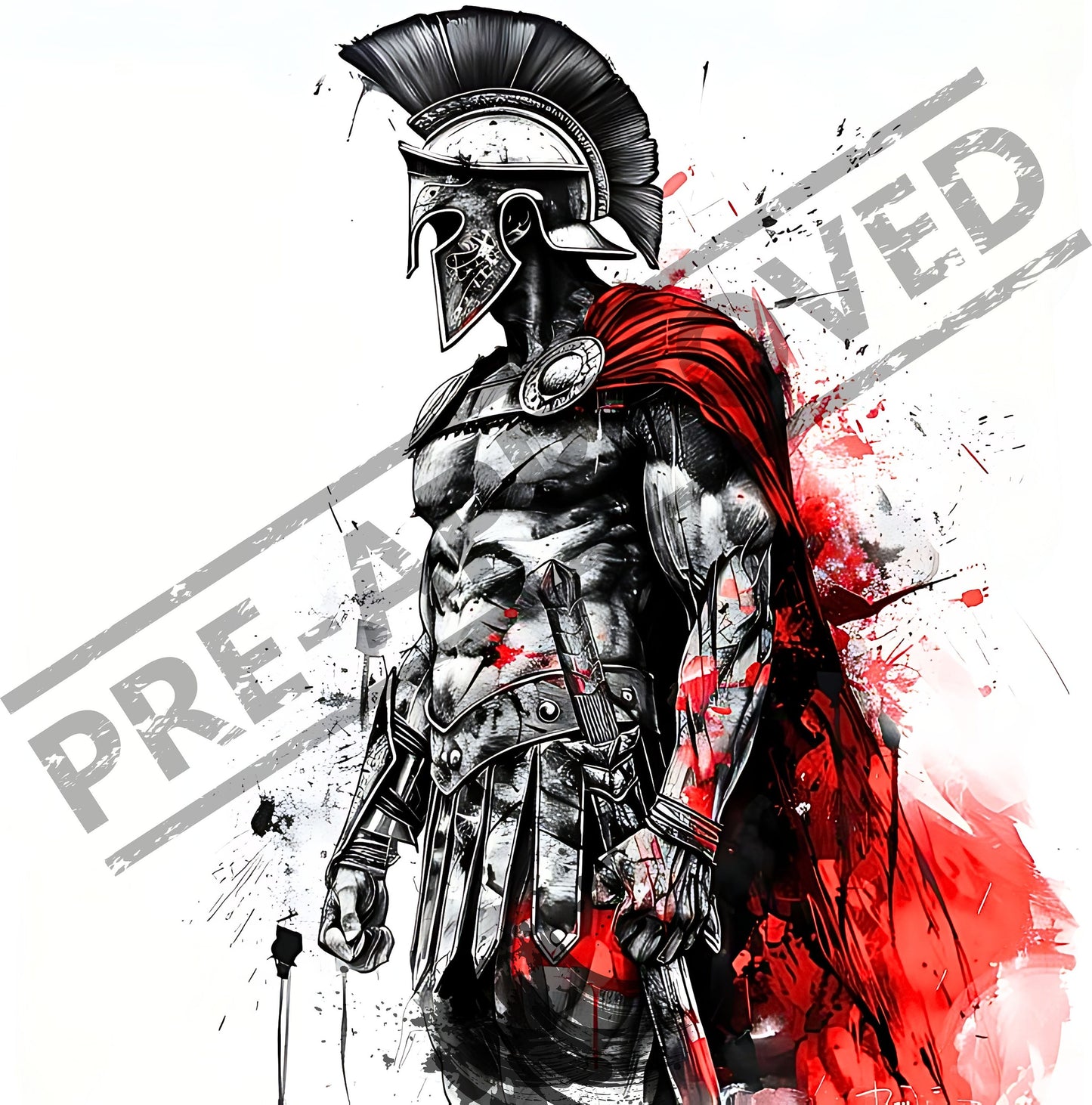 Spartan Warrior Tattoo Design [ Digital Download ] - Bridgetown Artistry