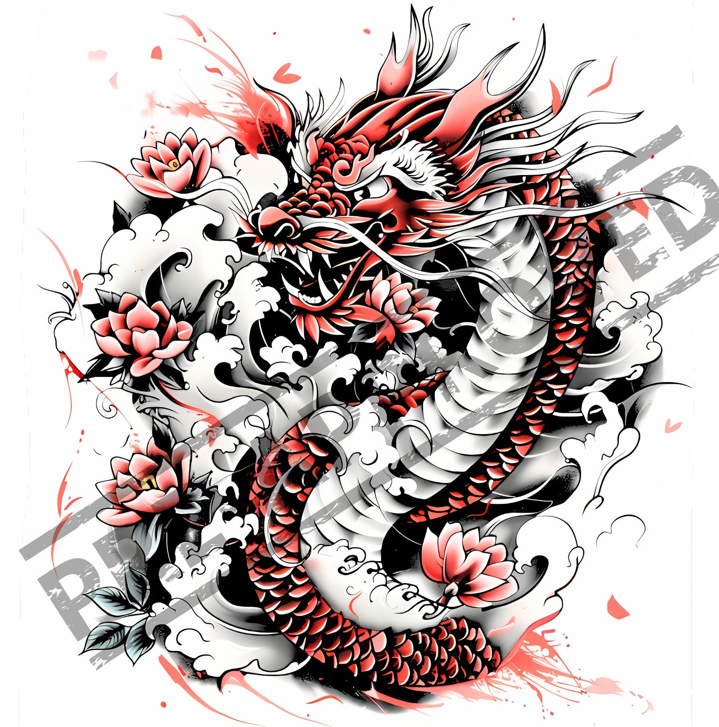 Dragon Tattoo Design Japanese Style [ Digital Download ]