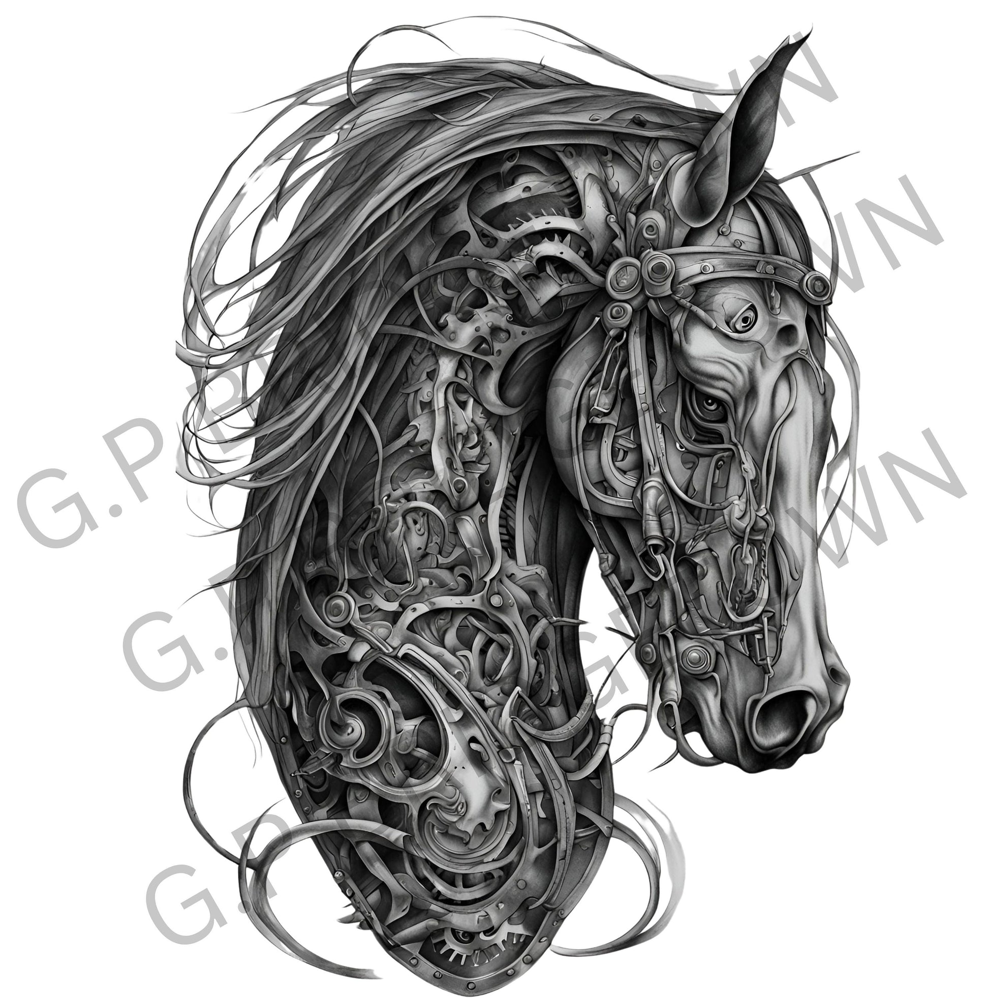 Horse Tattoo Design[ Digital Download ] - Bridgetown Artistry