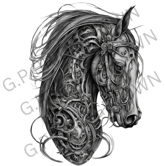 Horse Tattoo Design[ Digital Download ] - Bridgetown Artistry