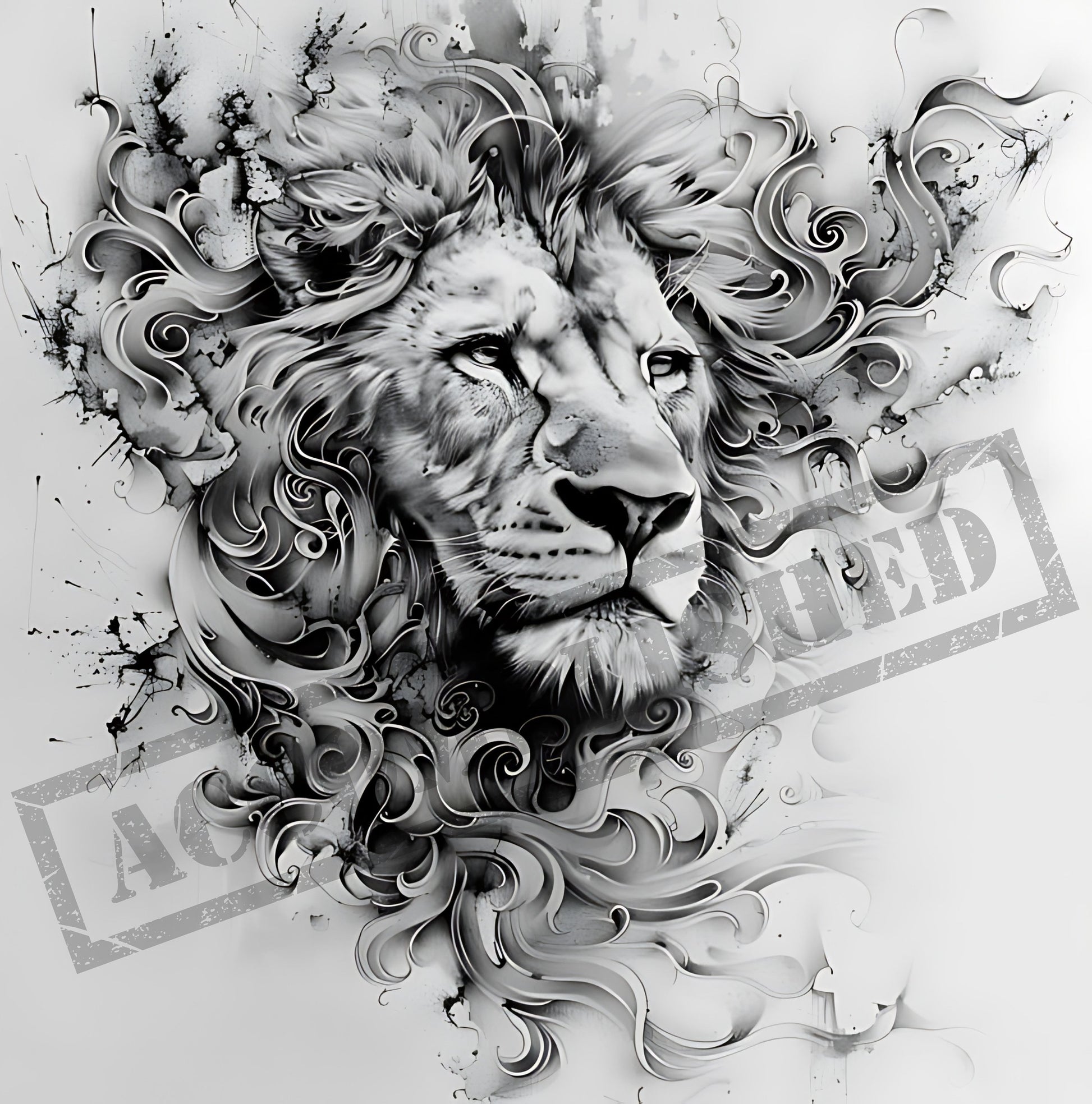 Lion Tattoo Design[ Digital Download ] - Bridgetown Artistry