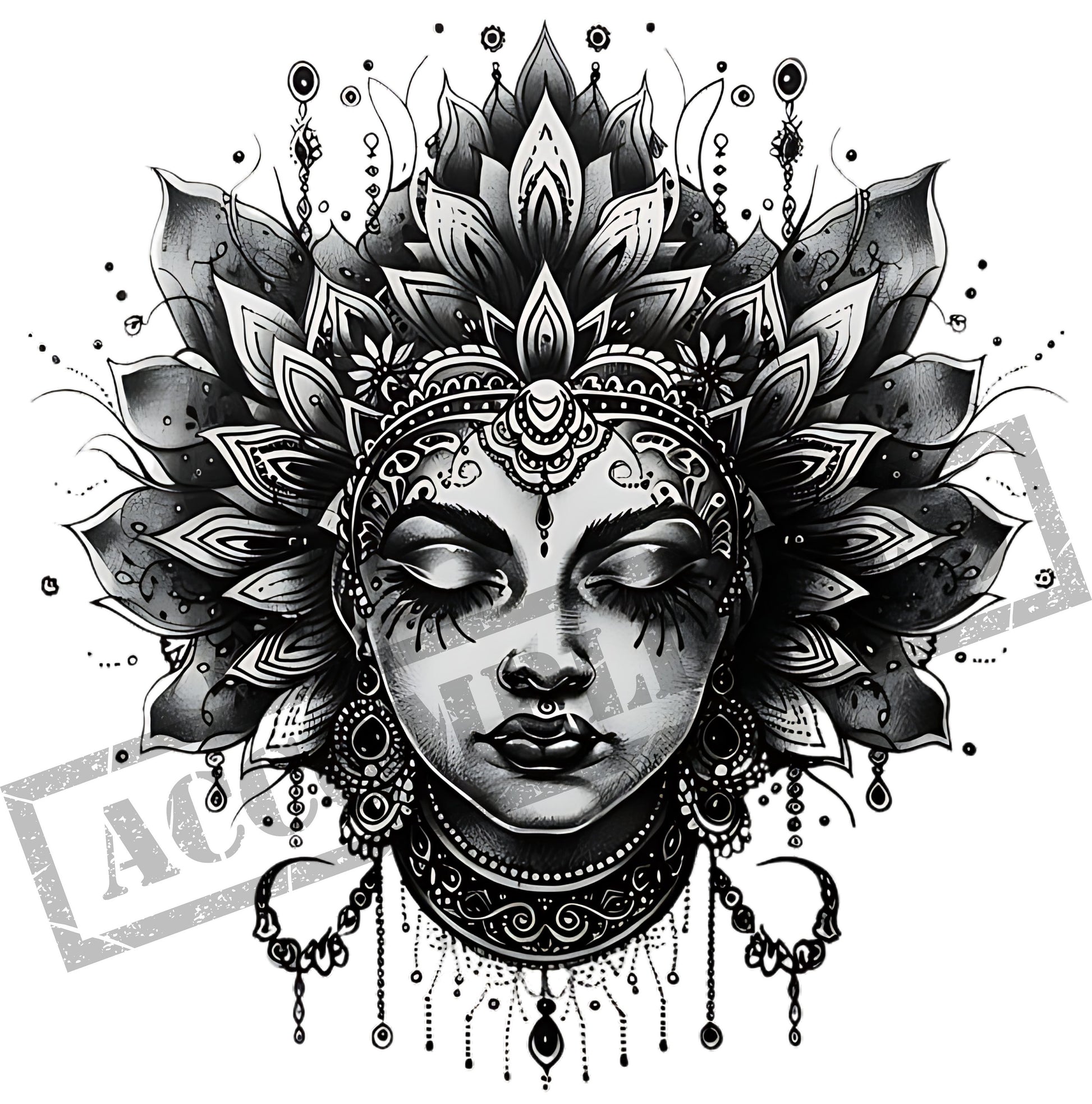 Woman Geometric Tattoo Design [ Digital Download ] - Bridgetown Artistry