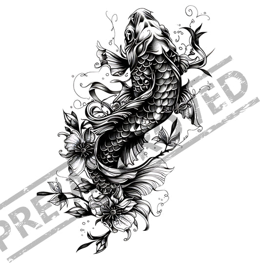 Koi Tattoo Design [ Digital Download ]