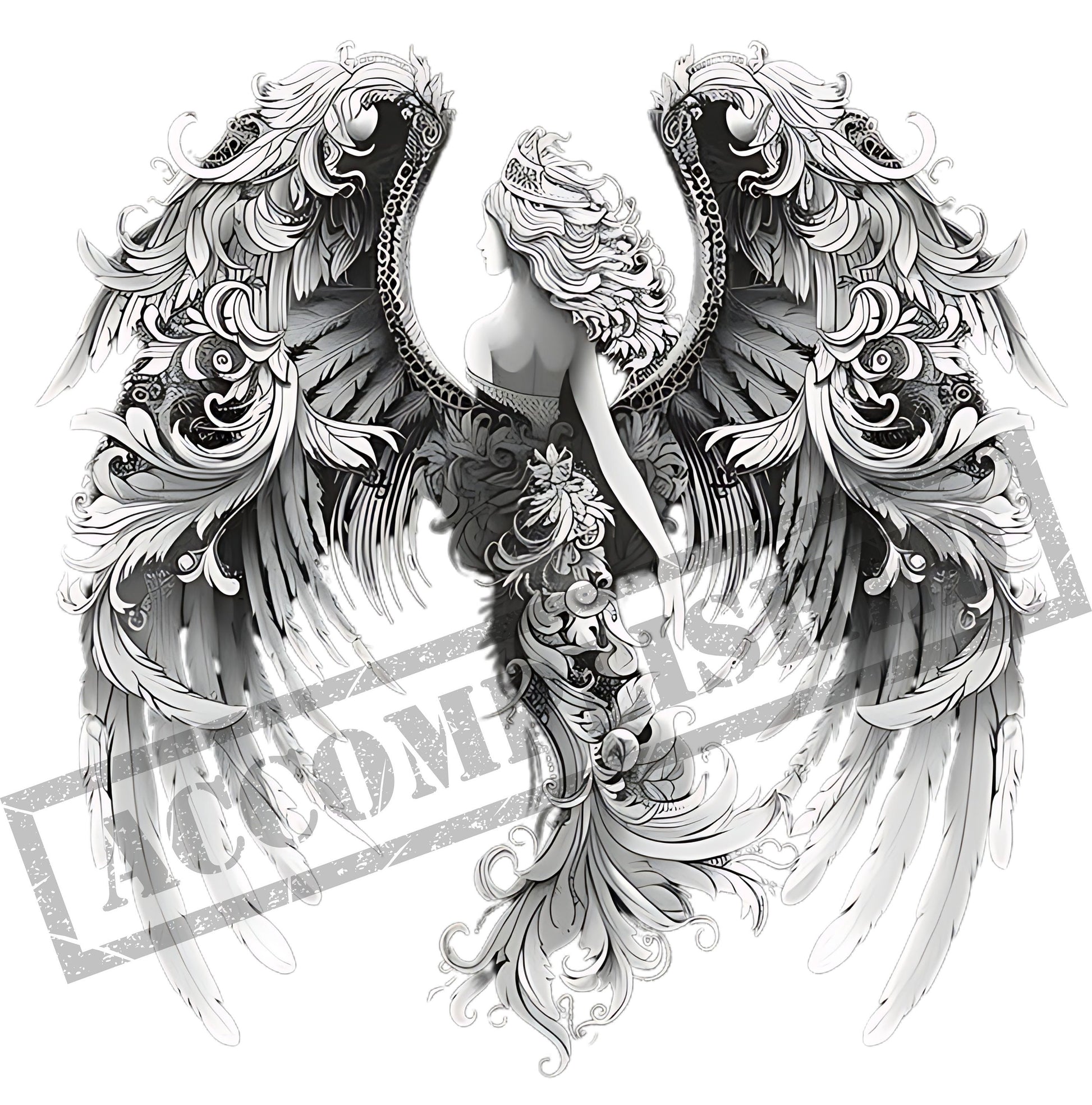 Angel Tattoo Design [ Digital Download ] - Bridgetown Artistry