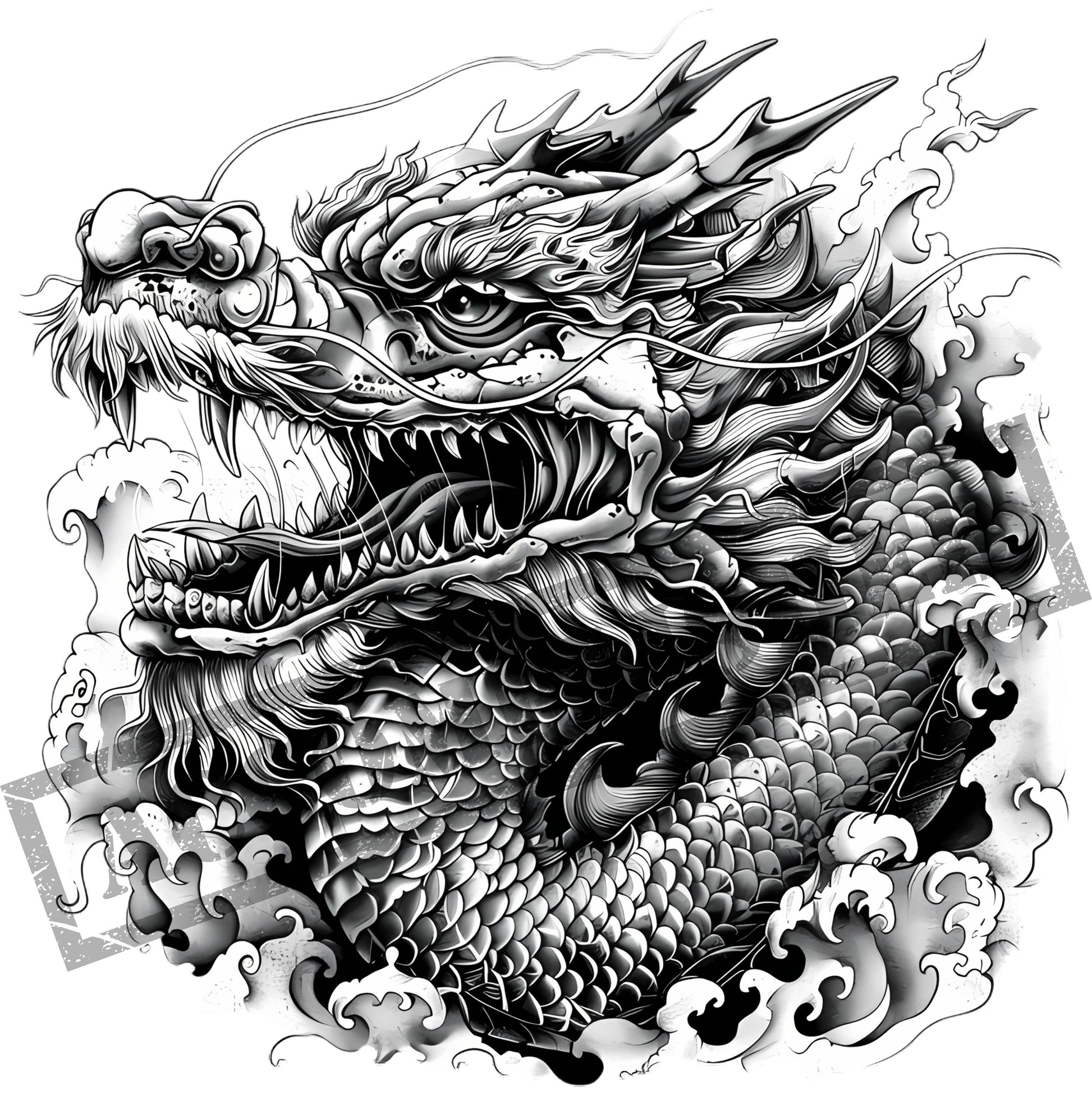 Dragon Tattoo Design [ Digital Download ] - Bridgetown Artistry