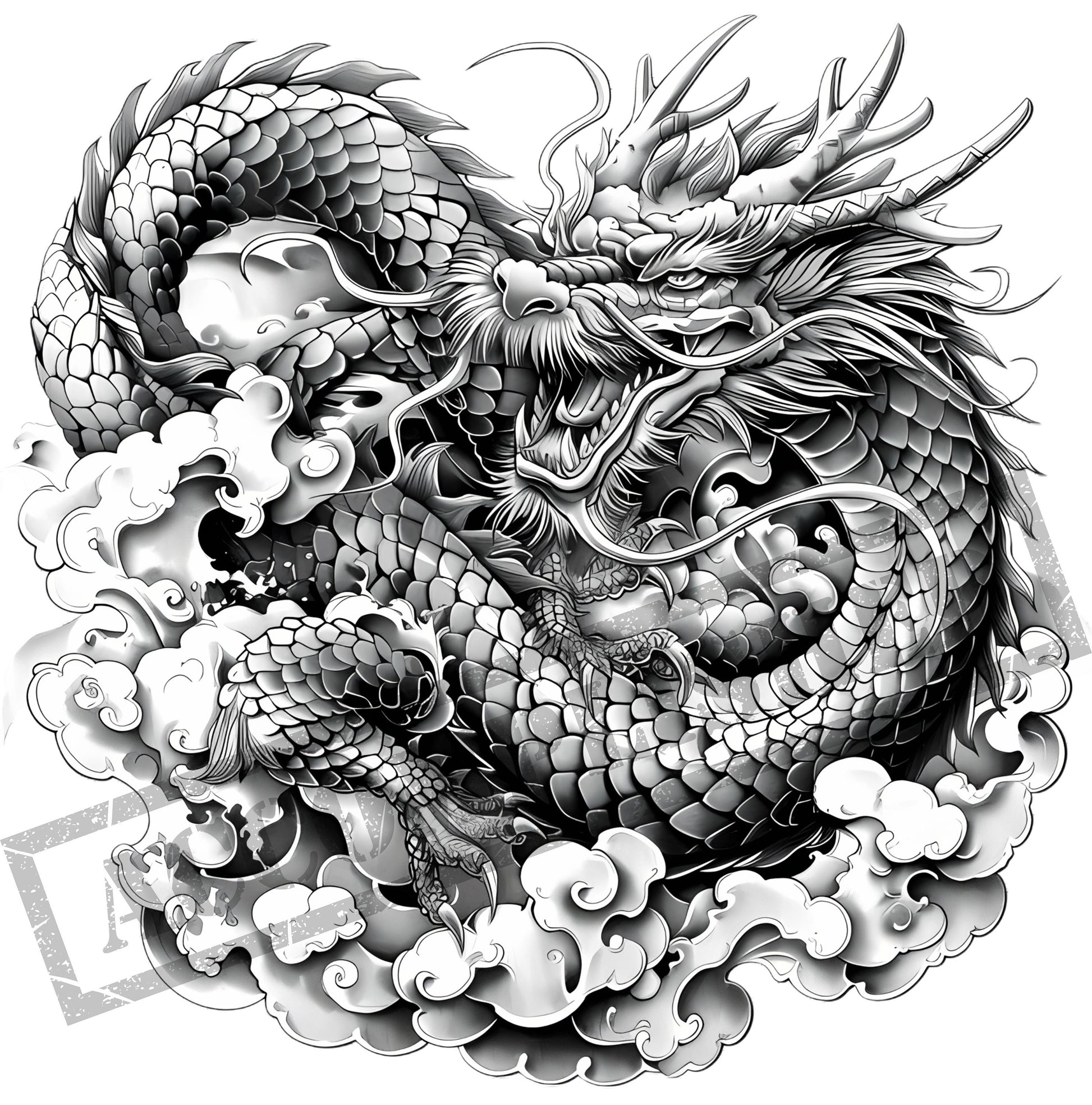 Dragon Tattoo Design [ Digital Download ] - Bridgetown Artistry