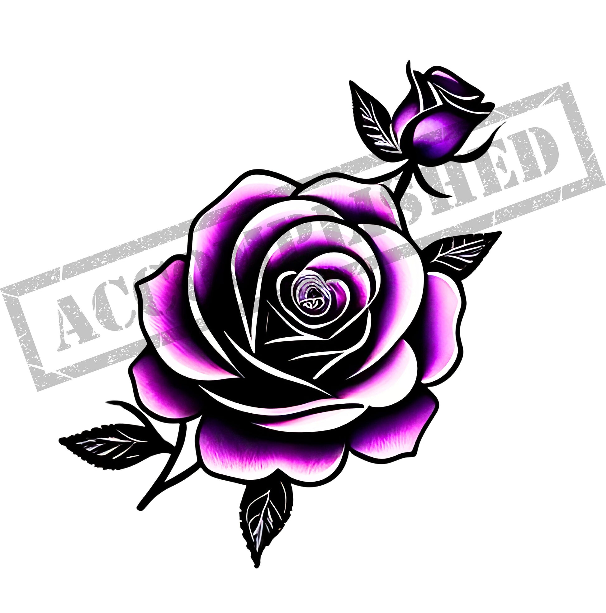 Rose Neo-Traditional Tattoo Design [ Digital Download ] - Bridgetown Artistry