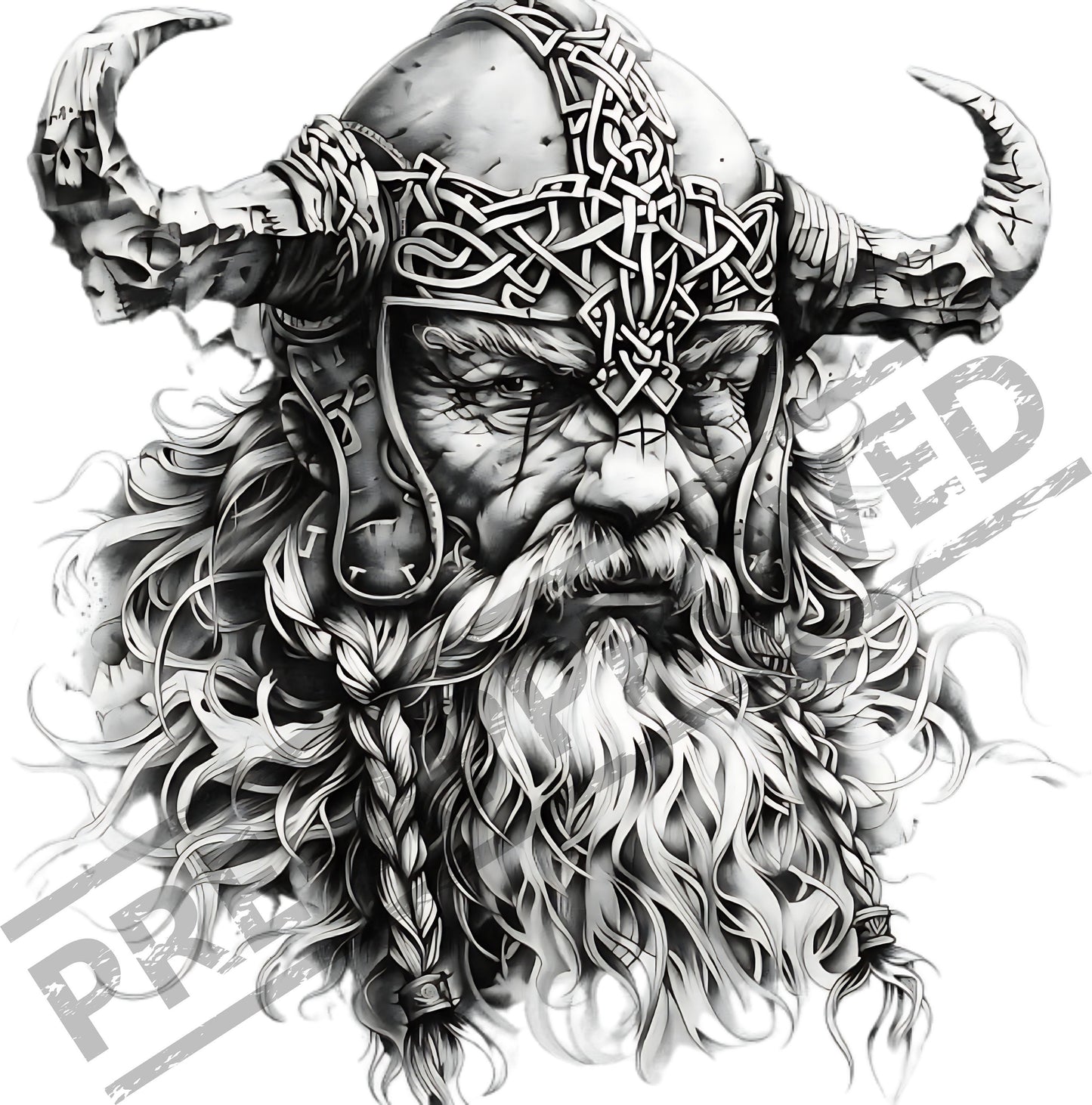 Viking Tattoo Design [ Digital Download ] - Bridgetown Artistry