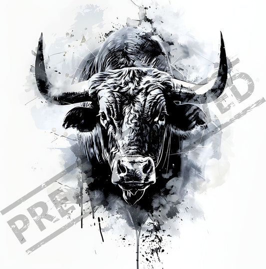 Bull Tattoo Design  [ Digital Download ] - Bridgetown Artistry