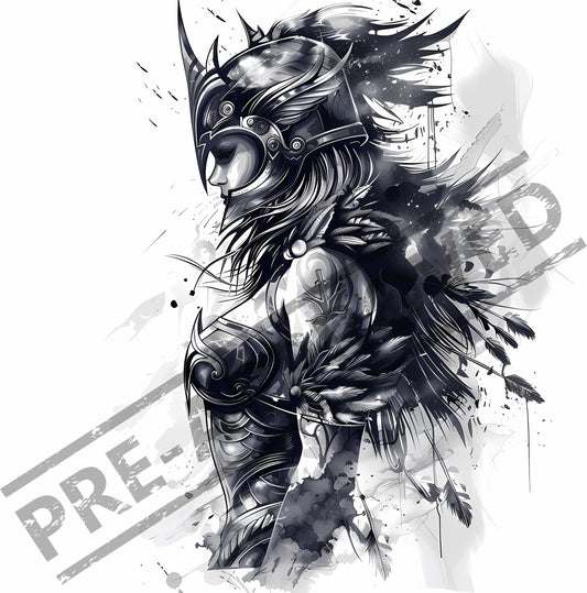 Valkyrie Tattoo Design [ Digital Download ] - Bridgetown Artistry