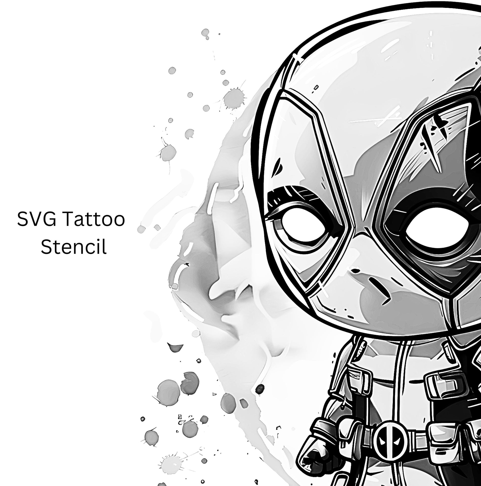 Baby Deadpool Tattoo Design  [ Digital Download ] - Bridgetown Artistry