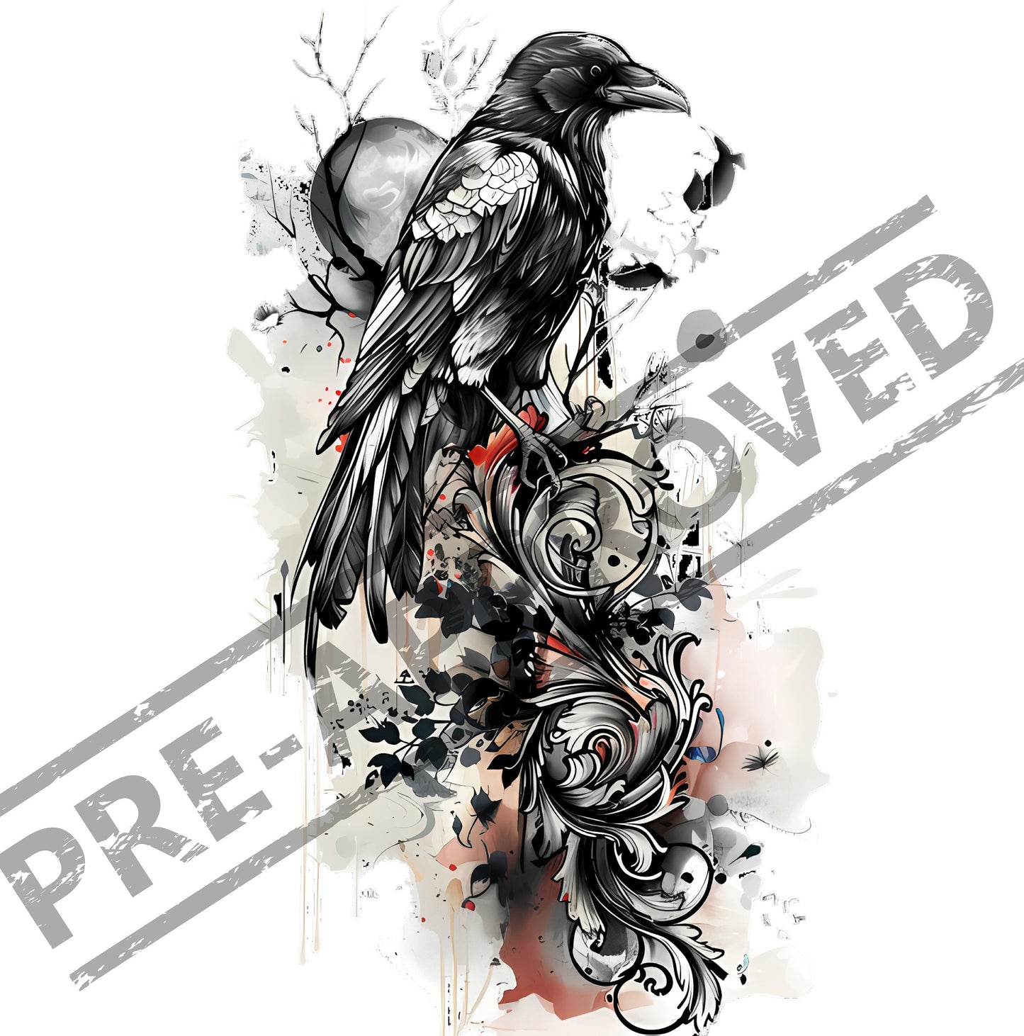 Raven Tattoo Design [ Digital Download ] - Bridgetown Artistry