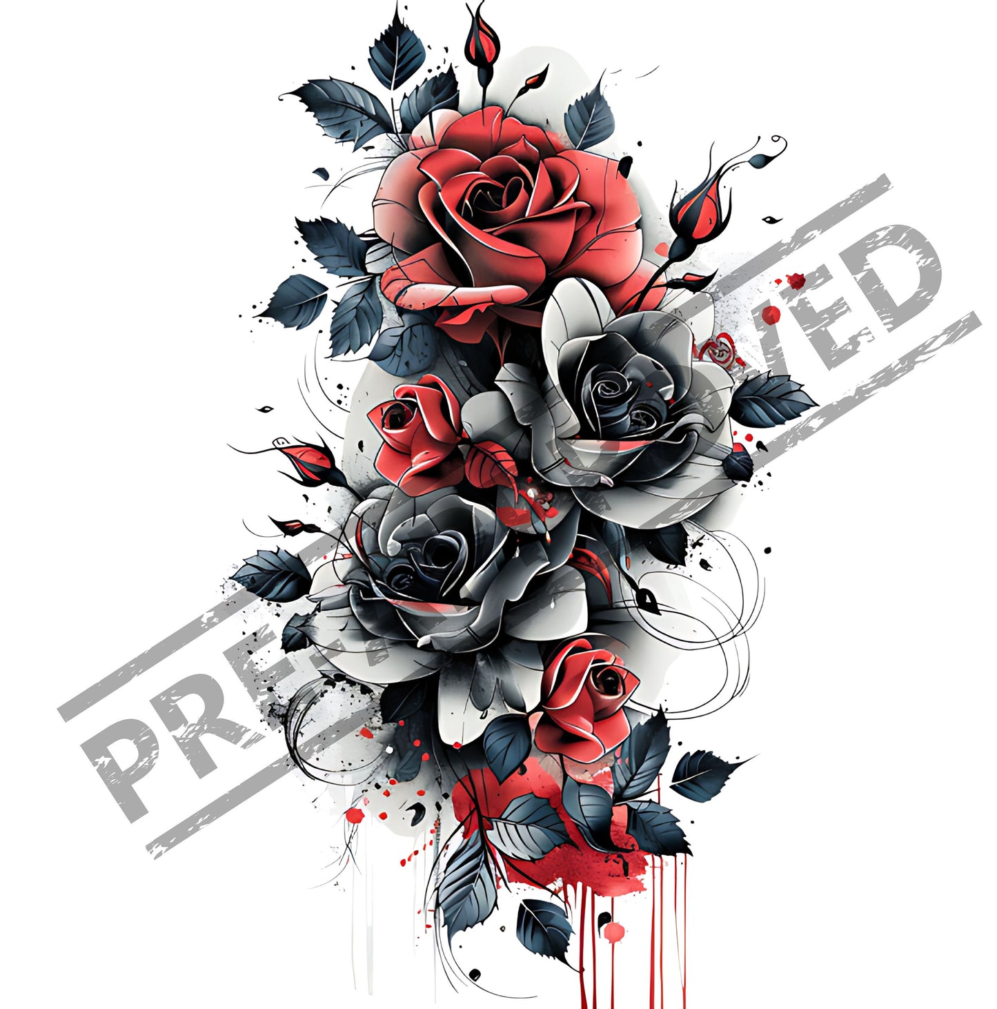 Roses Tattoo Design [ Digital Download ]