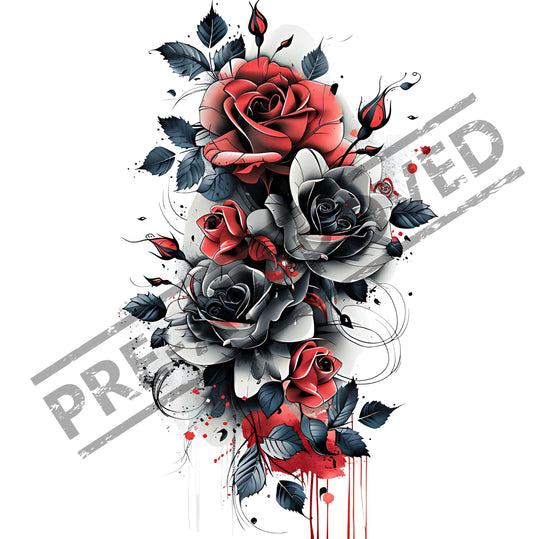 Roses Tattoo Design [ Digital Download ]