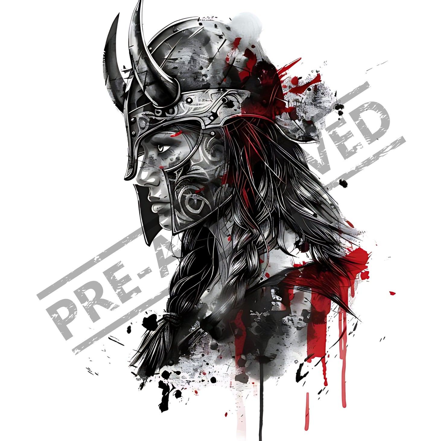 Viking Woman Tattoo Design [ Digital Download ]