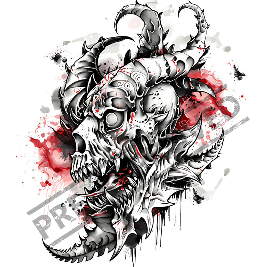 Horror Monster Tattoo Design [ Digital Download ]