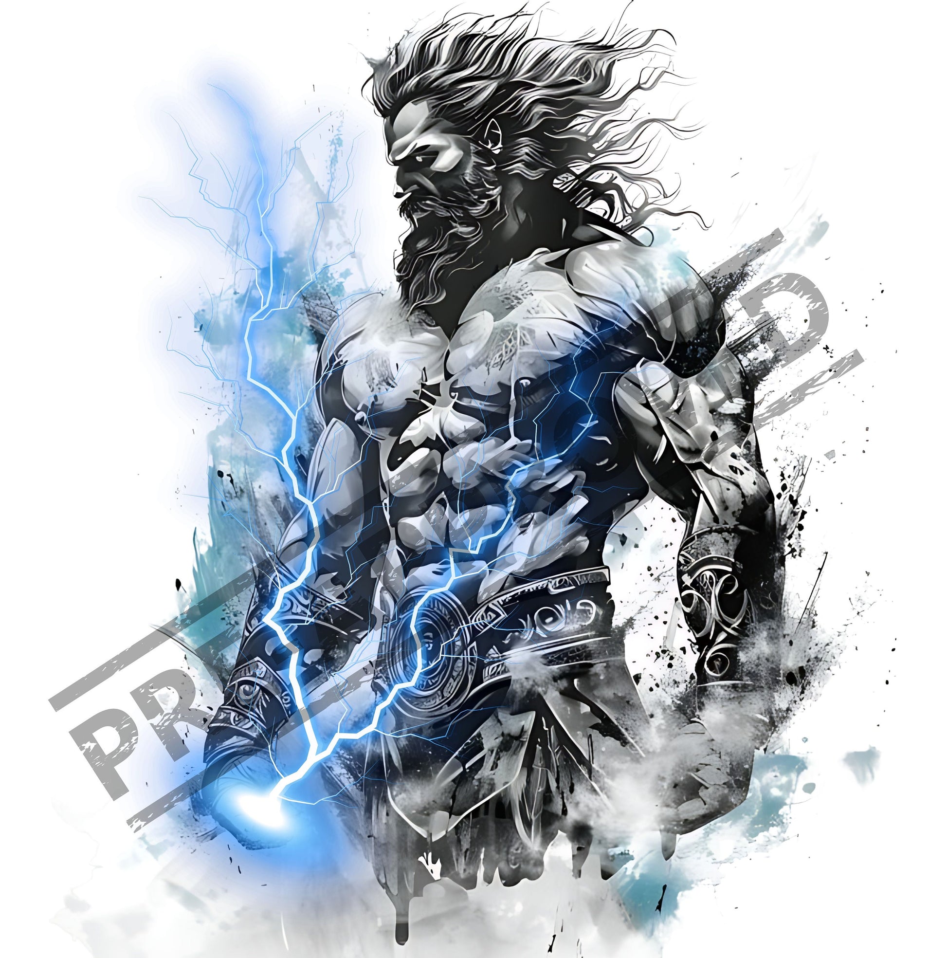 Zeus Tattoo Design [ Digital Download ] - Bridgetown Artistry