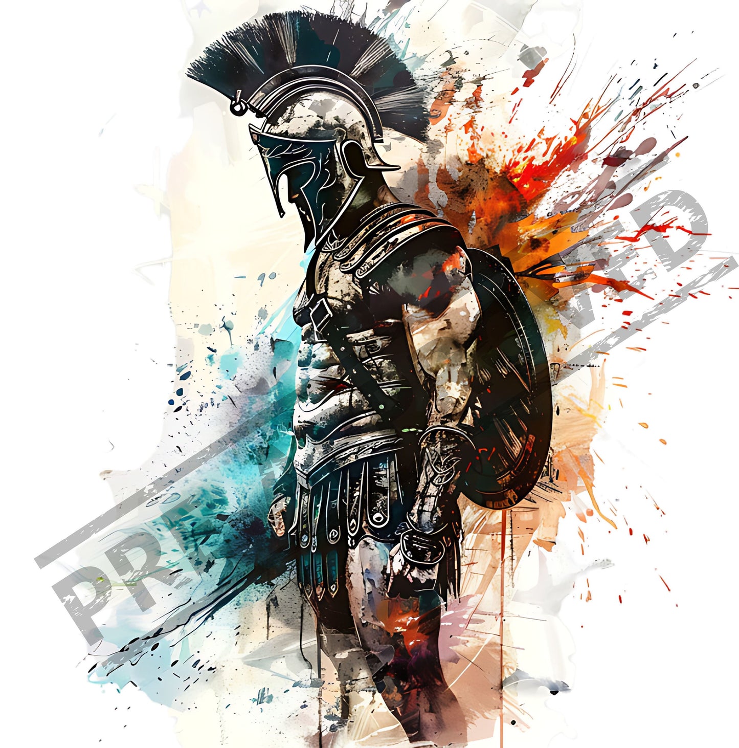 Achilles Warrior Tattoo Design [ Digital Download ]