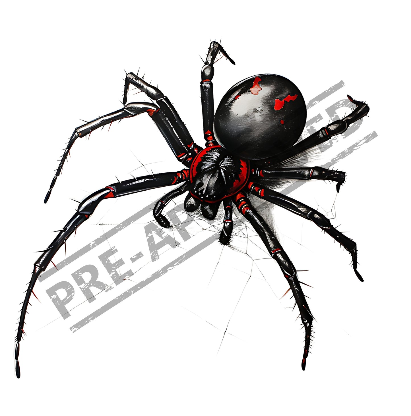 Black Widow Spider Tattoo Design  [ Digital Download ]