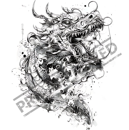 Creature Monster Japanese Style Tattoo Design [ Digital Download ]