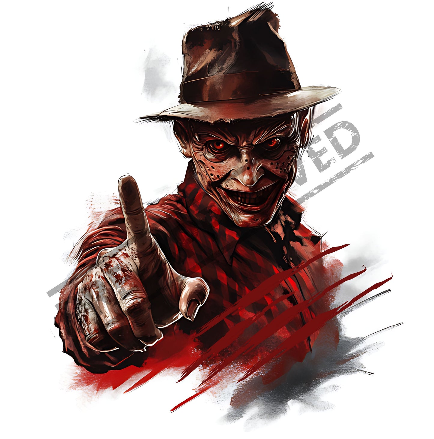 Freddy Horror Tattoo Design [ Digital Download ] Film Art