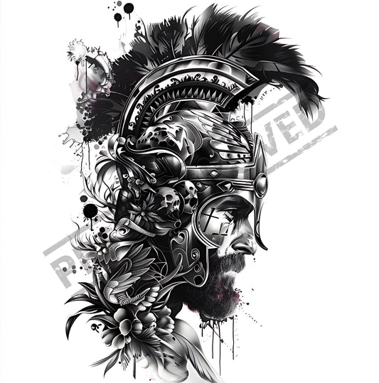 Roman Warrior Tattoo Designs [ Digital Download ]