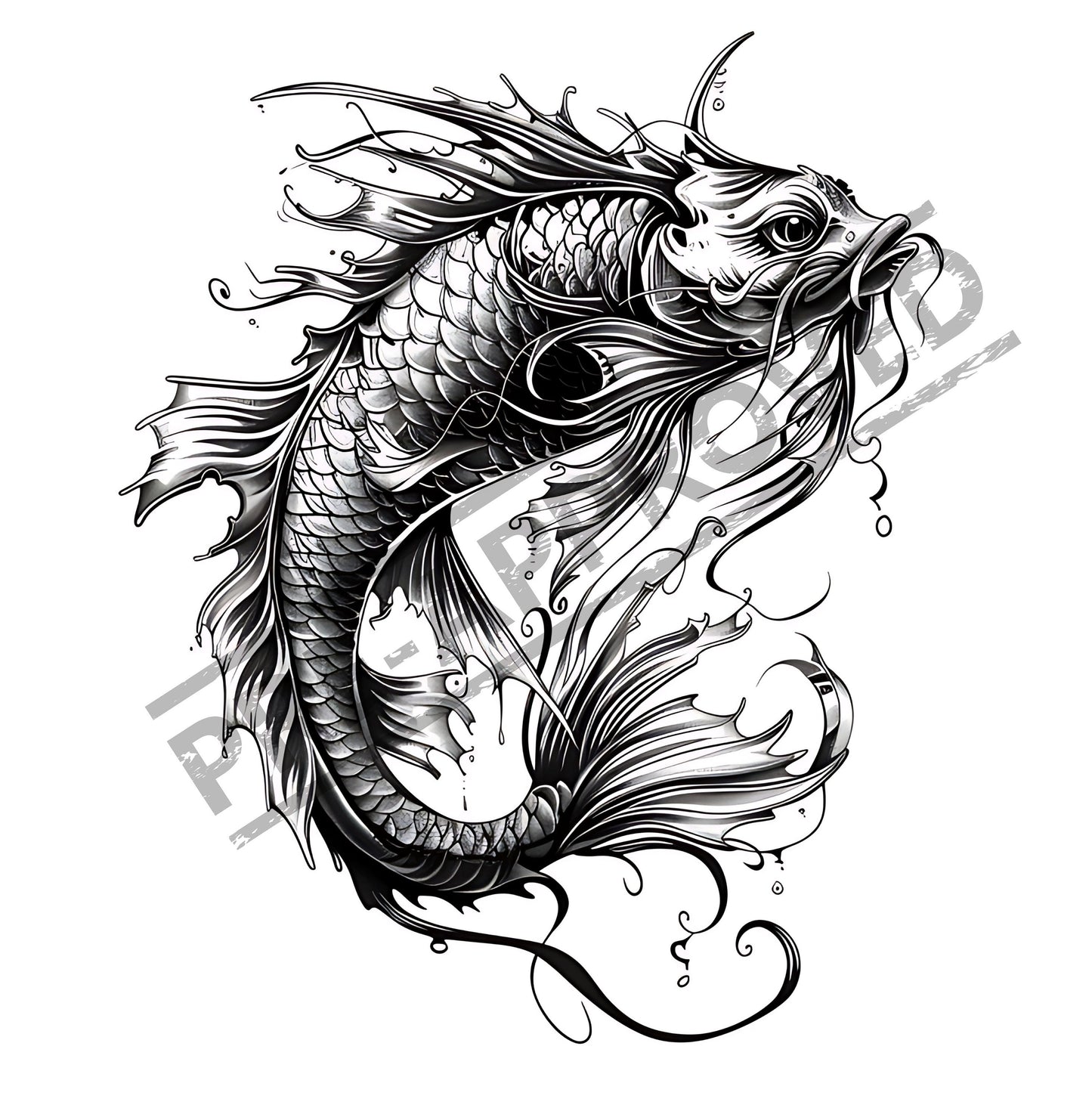 Fish Tattoo Design [ Digital Download ]