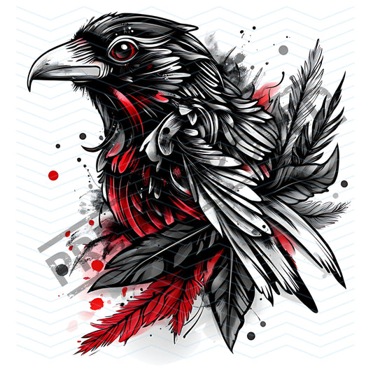 Raven Tattoo Design [ Digital Download ]