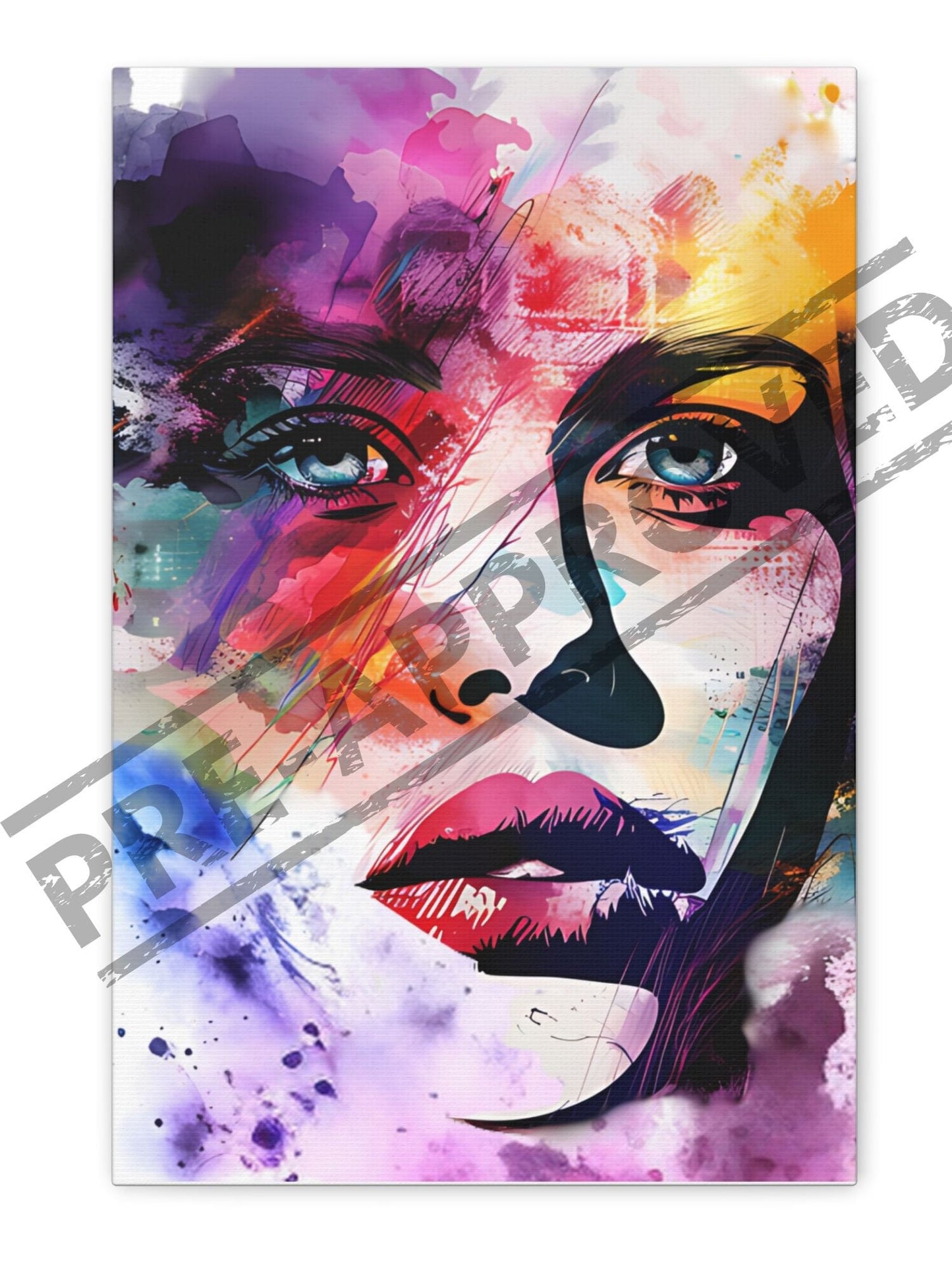 Abstract Woman Canvas Wall Art [ Digital Download ]