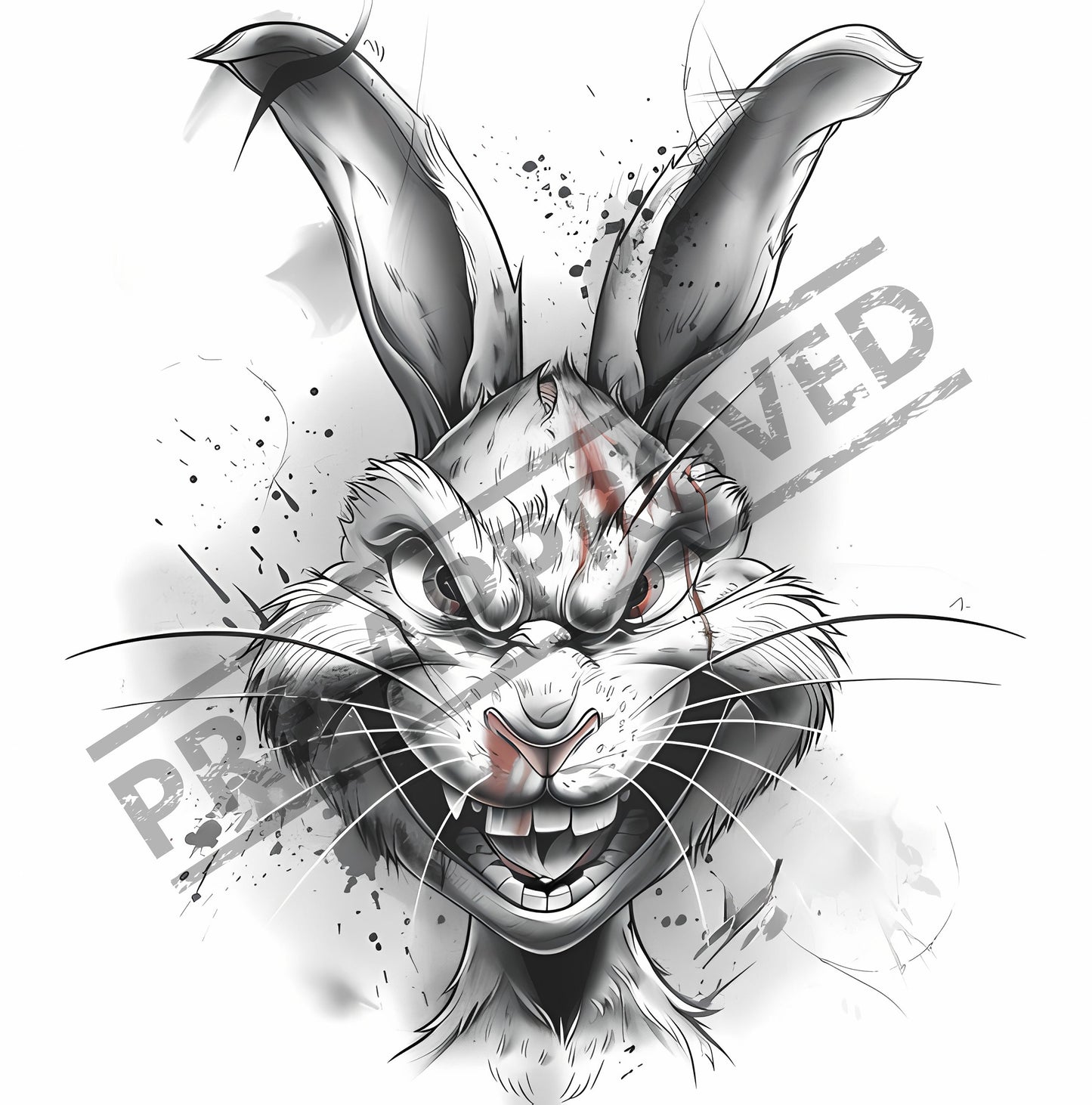 Bunny Evil Tattoo Design [ Digital Download ]