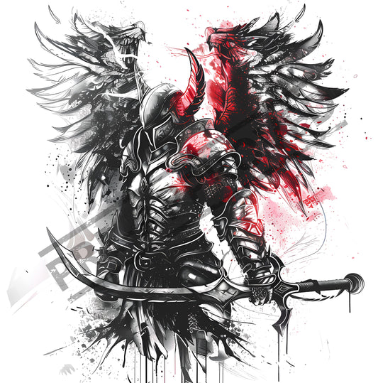 Warrior Wing Japanese Tattoo Design [ Digital Download ]