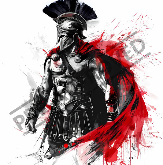 Spartan Warrior Tattoo Design [ Digital Download ] - Bridgetown Artistry