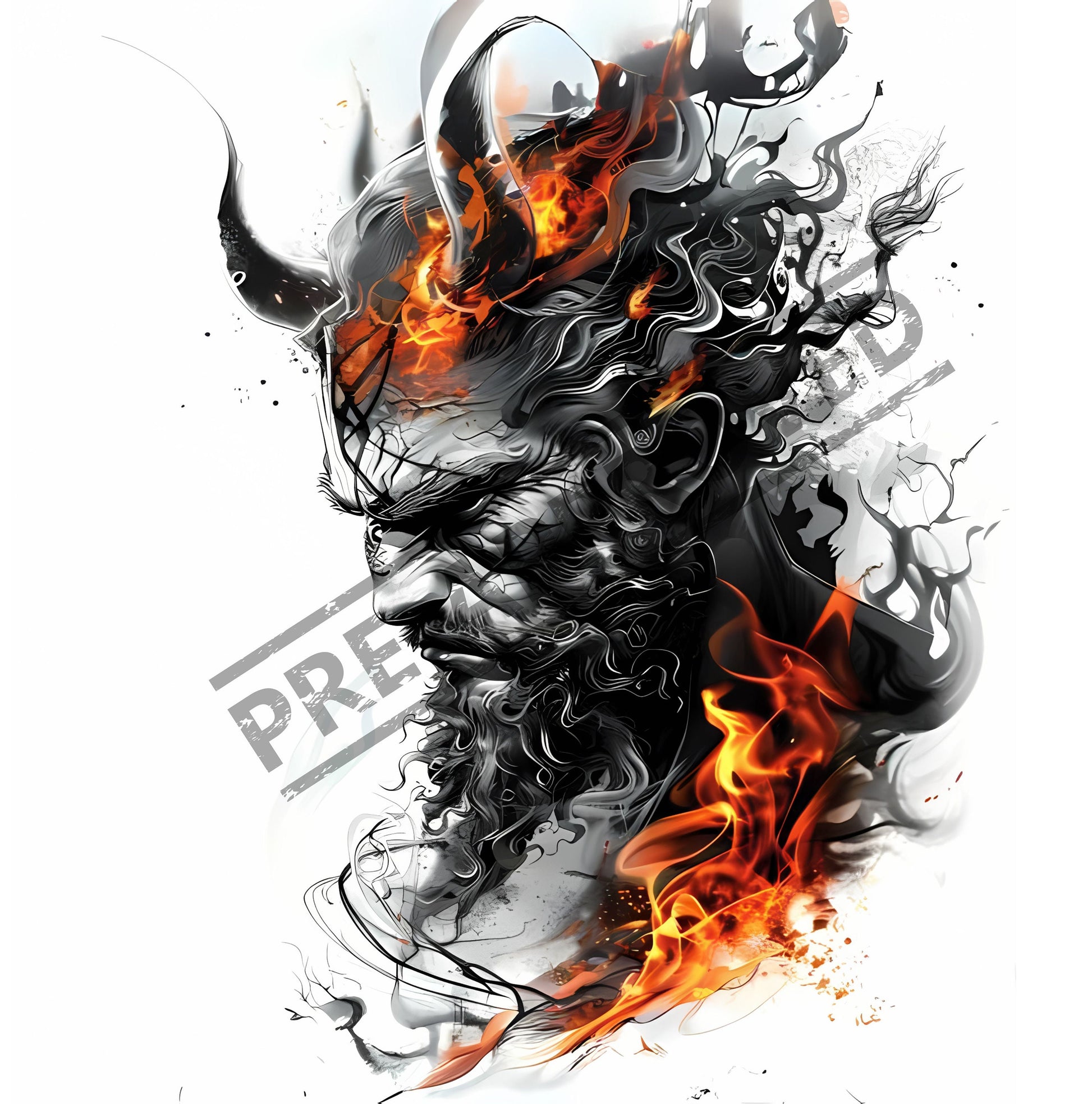 Hades Greek God Tattoo Design [ Digital Download ] - Bridgetown Artistry