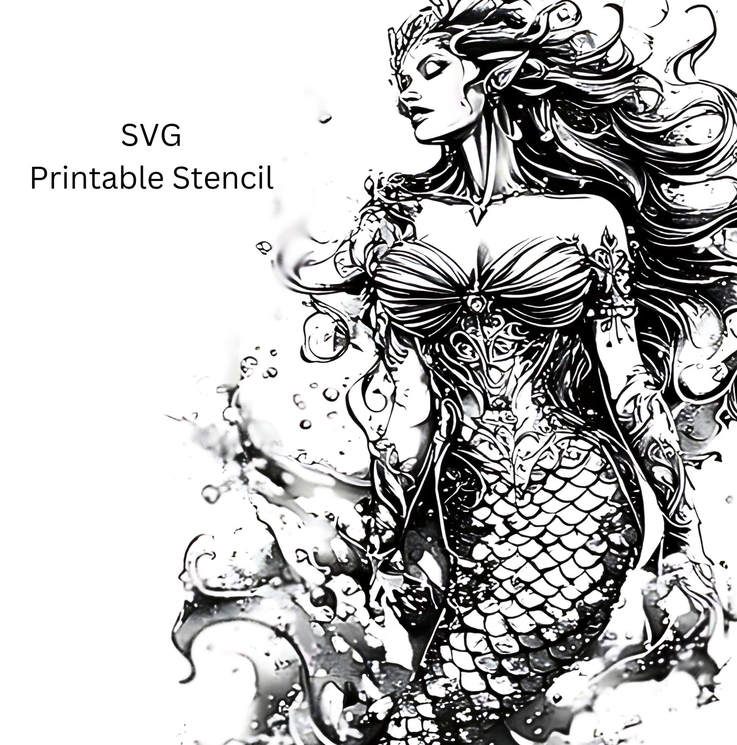 Mermaid Tattoo Design [ Digital Download ] - Bridgetown Artistry